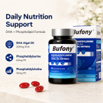 Bufony Phosphatidylserine Riboflavin & DHA Algal Oil Softgels - Image 5